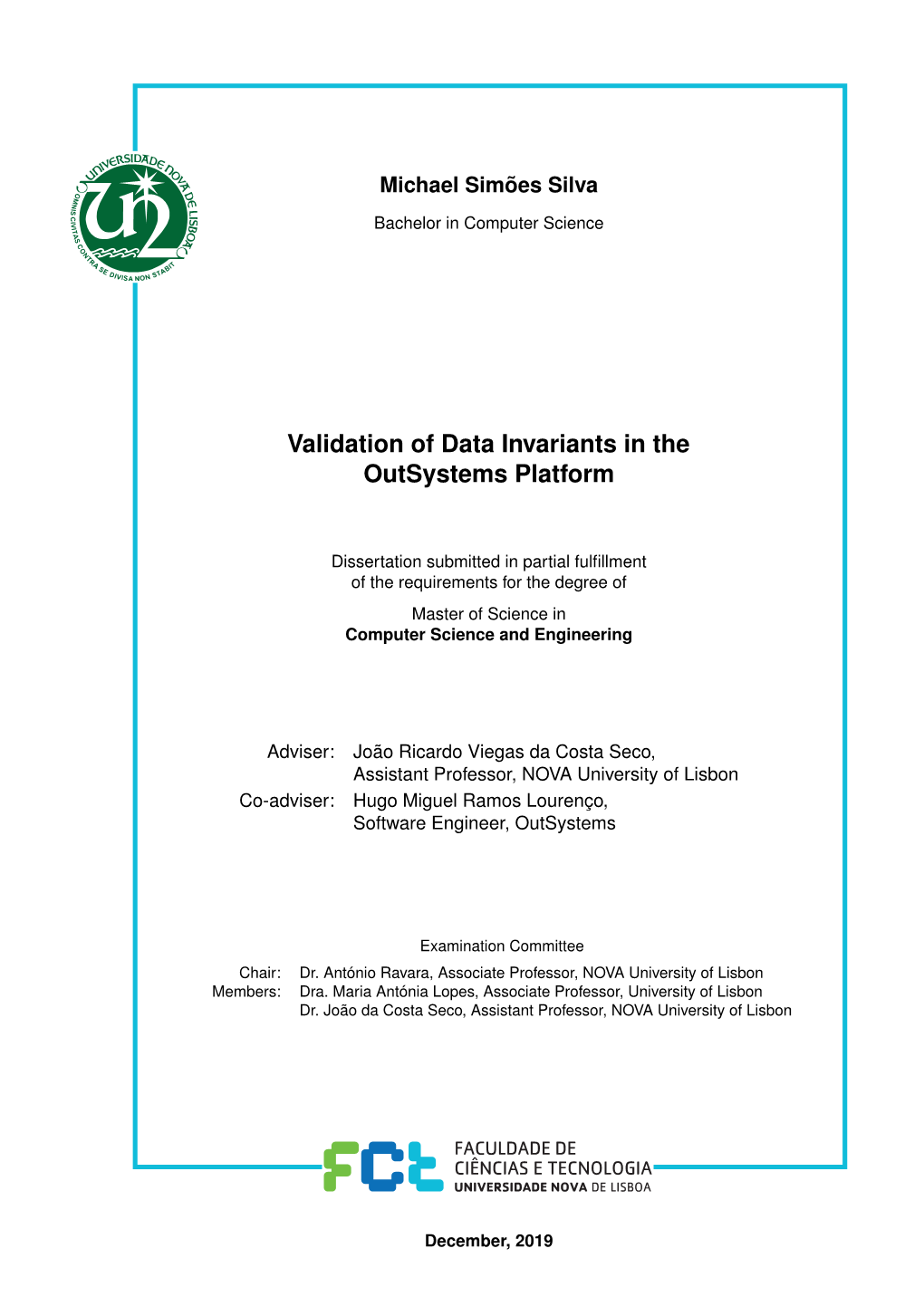 Validation of Data Invariants in the Outsystems Platform