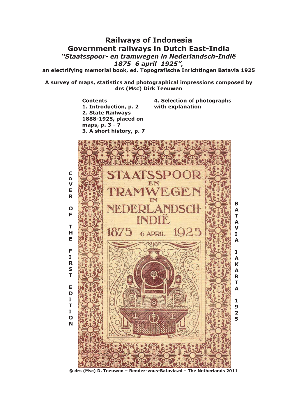 State Railways in Dutch East-India