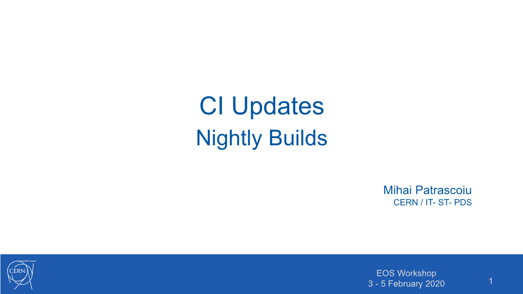 Nightly Builds and Code Coverage