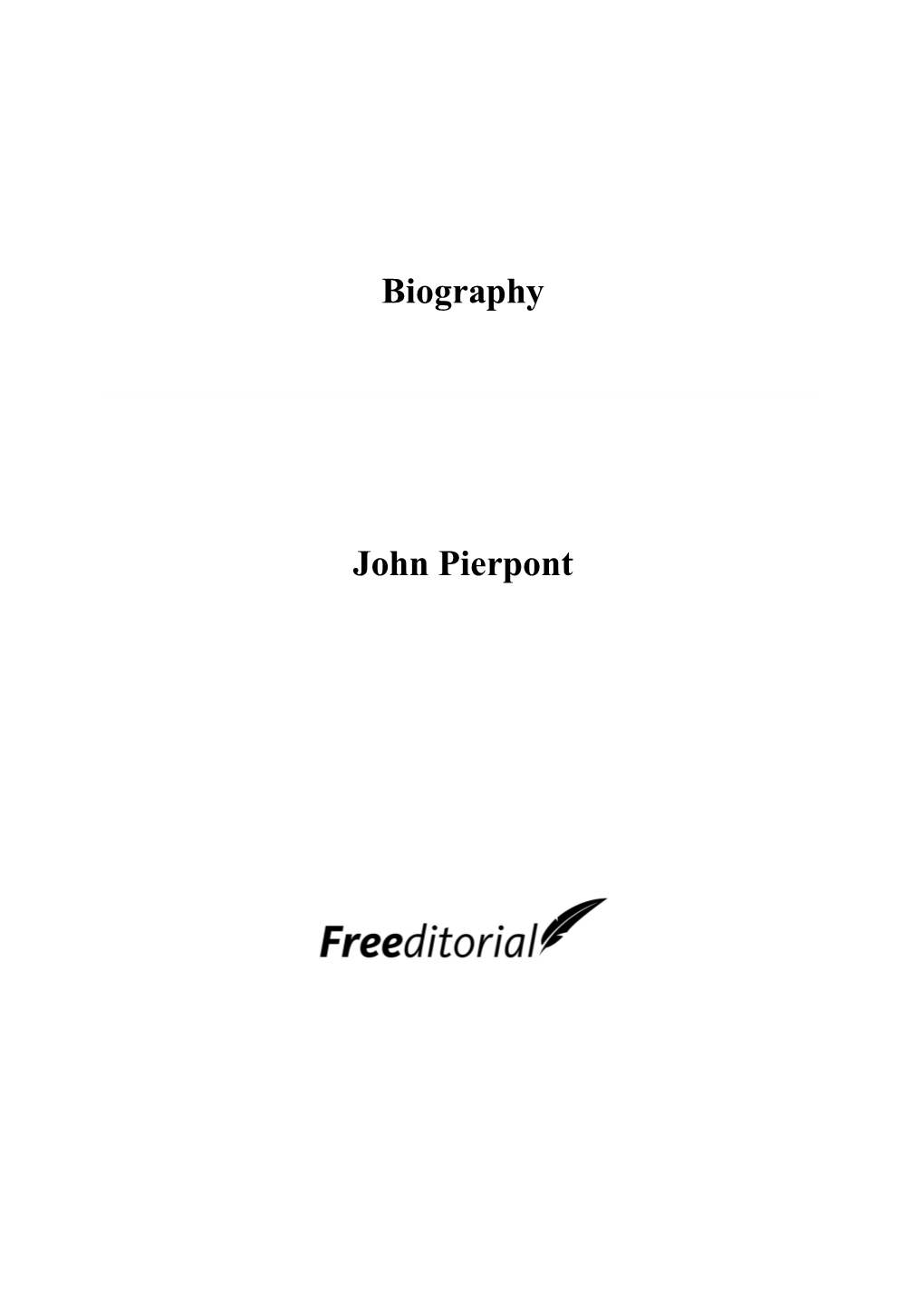 Biography John Pierpont