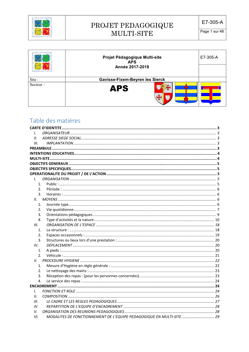 PP-APS Multi-Site FIXEM-GAVISSE-BEYREN 2017