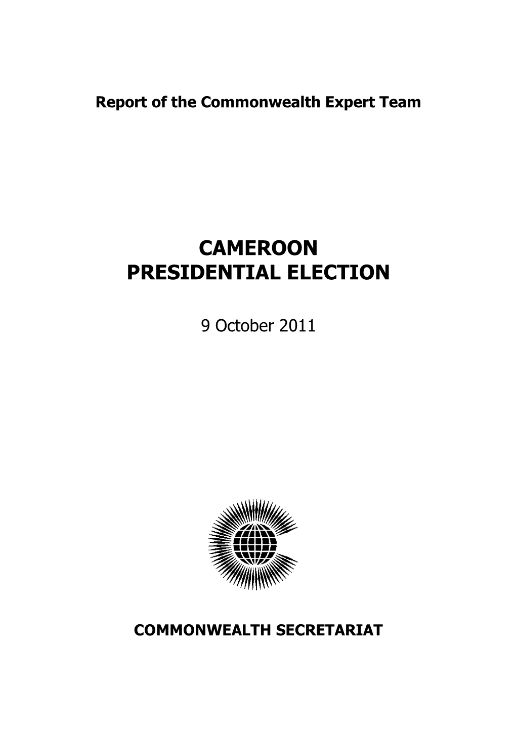 Cameroon Presidential Election