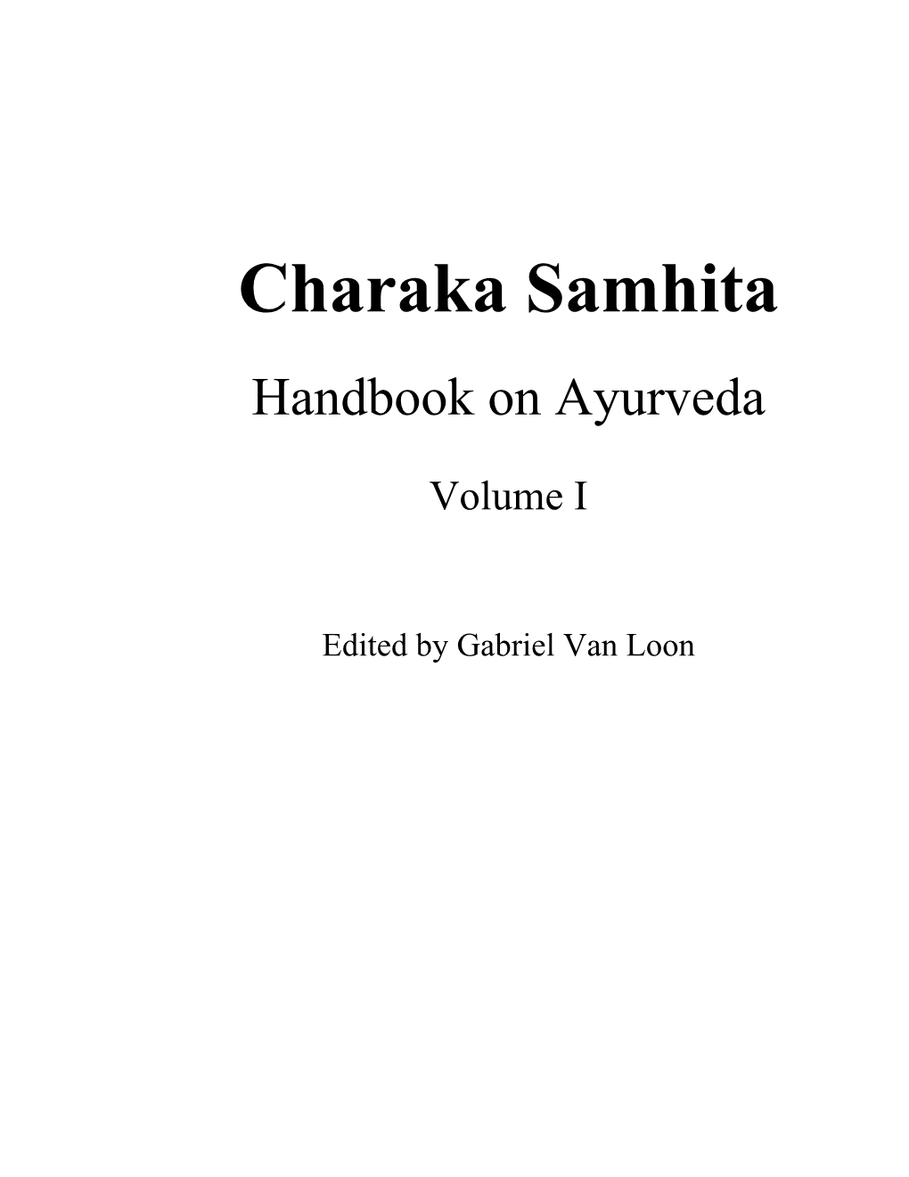 Charaka Samhita