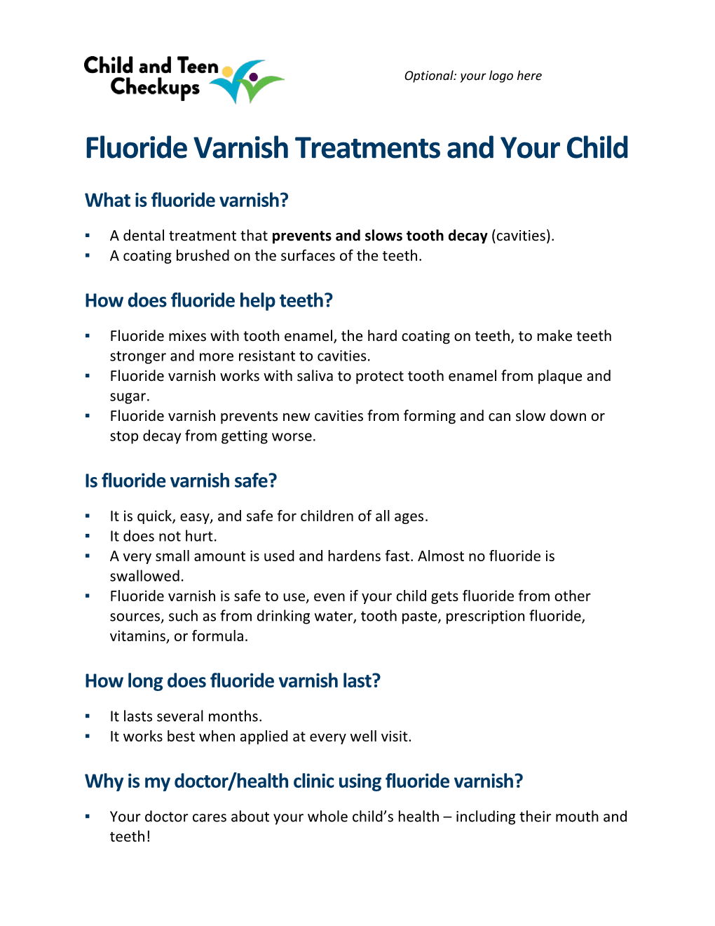 Fluoride Varnish Treatments and Your Child