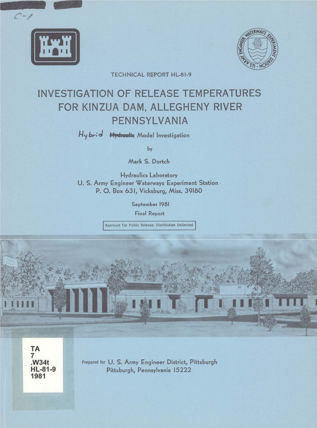 Investigation of Release Temperatures for Kinzua Dam, Allegheny River Pennsylvania