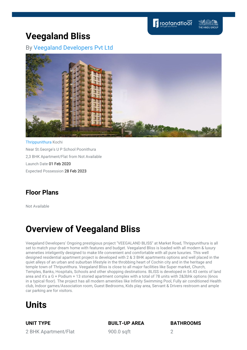 Veegaland Bliss by Veegaland Developers Pvt Ltd