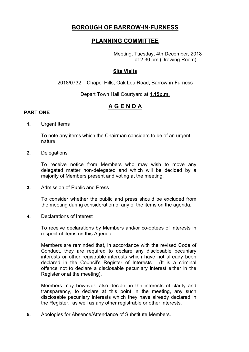 Agenda Document for Planning Committee, 04/12/2018 14:30