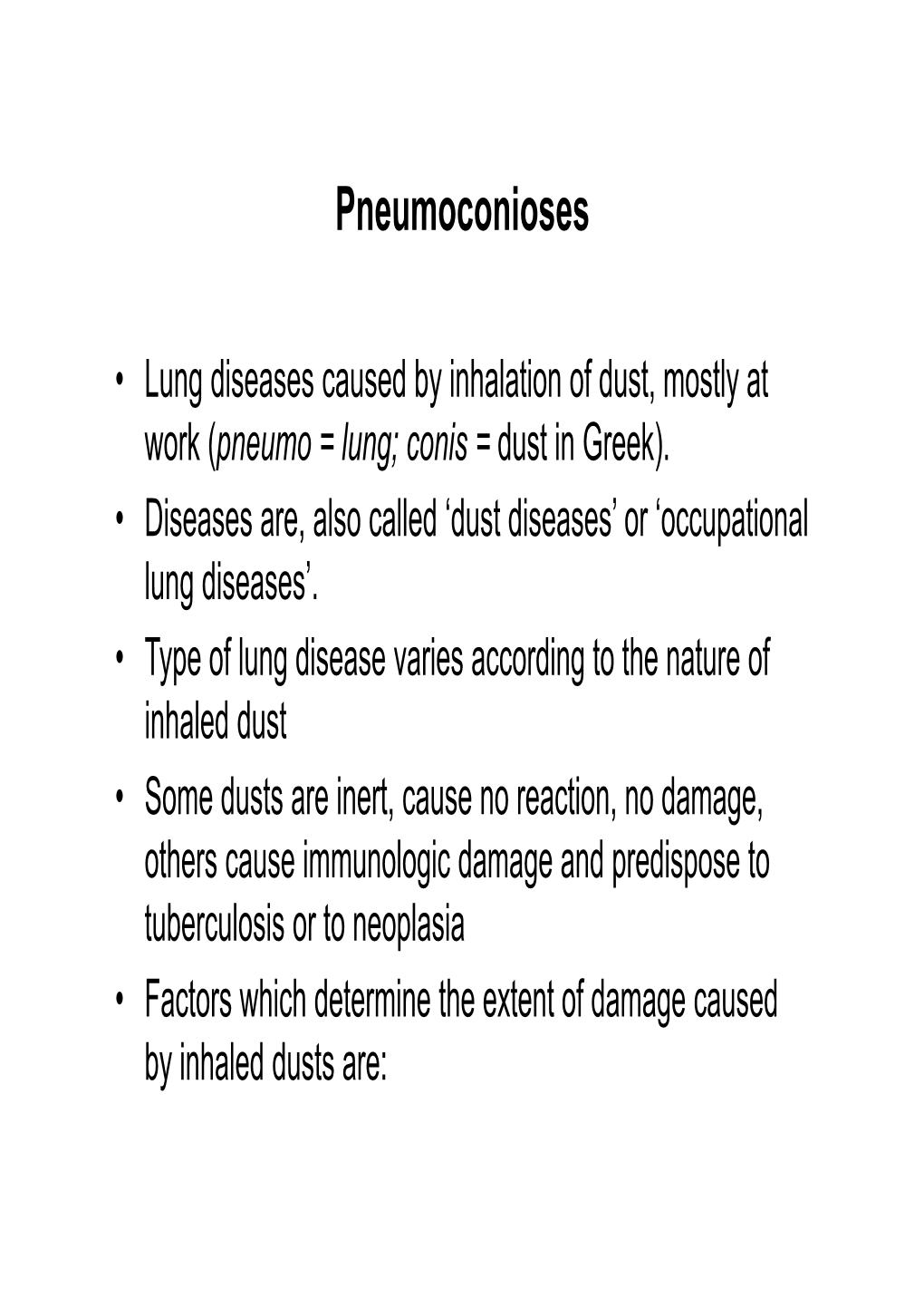 Pneumoconioses