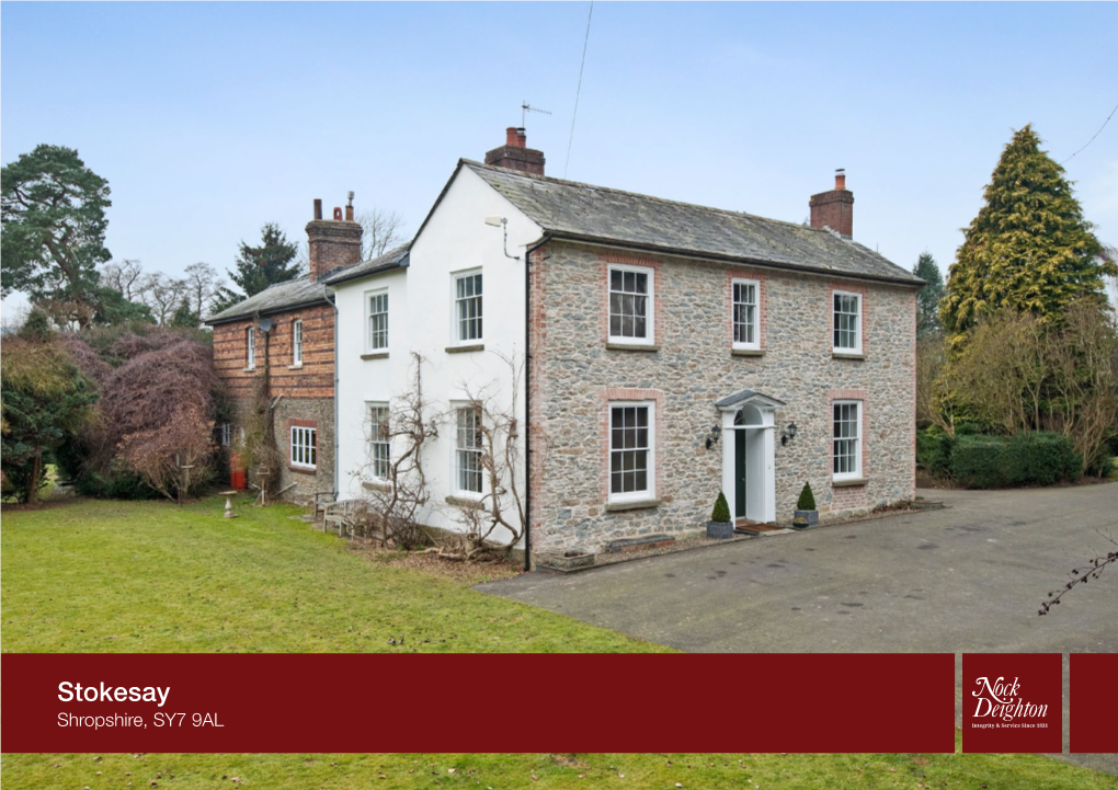 Stokesay Shropshire, SY7 9AL Old Vicarage Stokesay, Craven Arms, Shropshire SY7 9AL