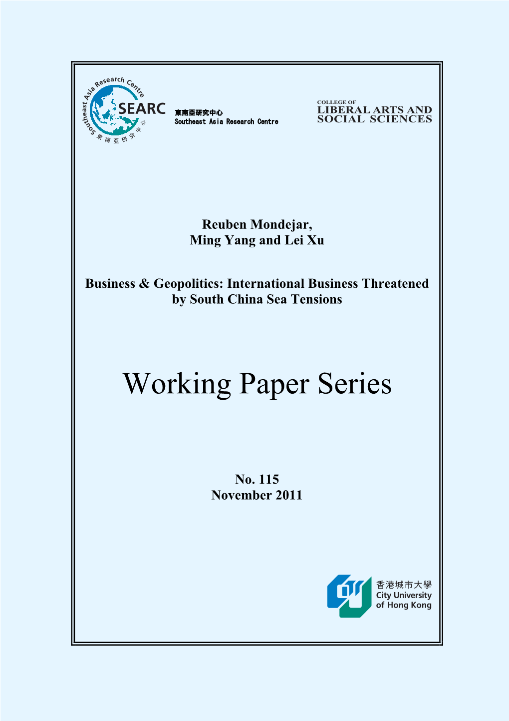 Working Paper Series