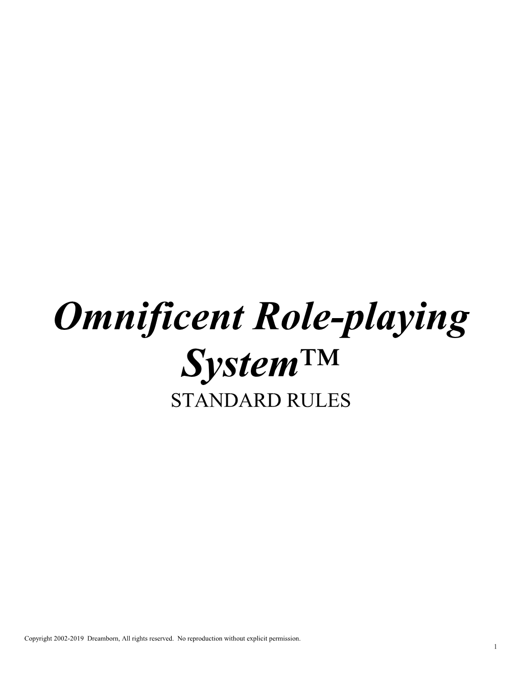 ORS Standard Rules™