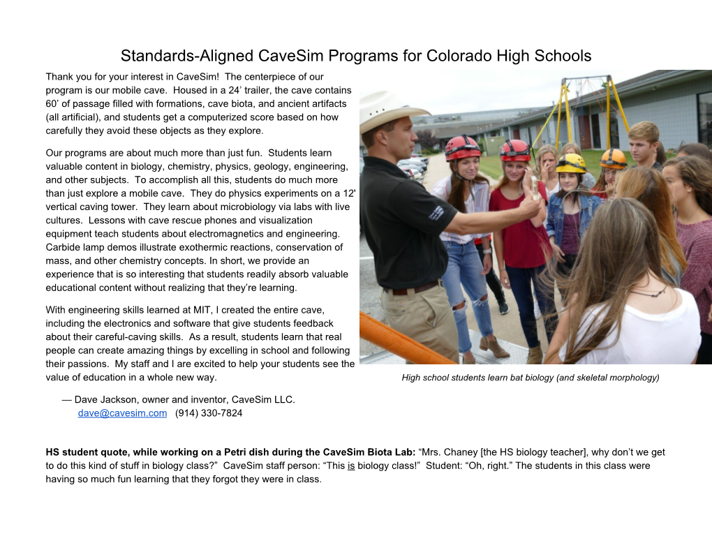 Colorado Standards Alignment) 2
