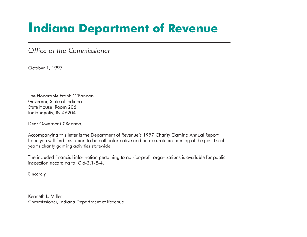 Indiana Department of Revenue