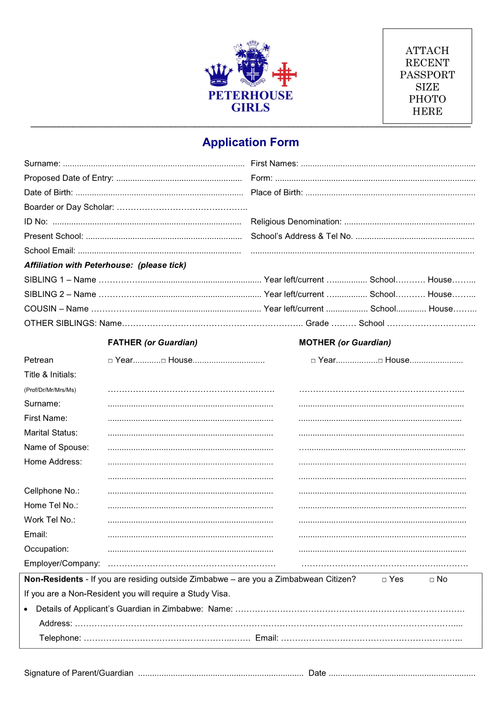 Application Form