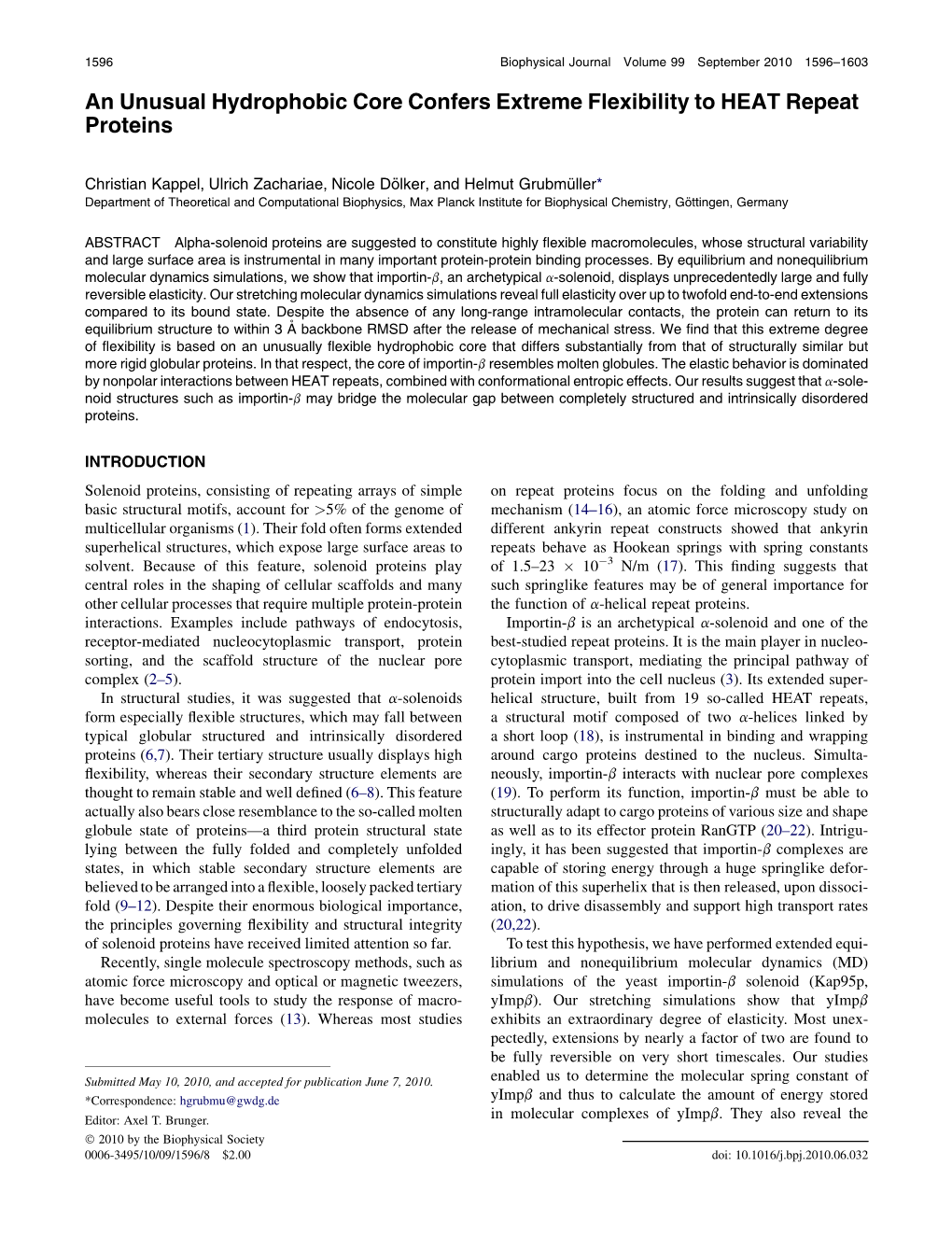 An Unusual Hydrophobic Core Confers Extreme Flexibility to HEAT Repeat Proteins