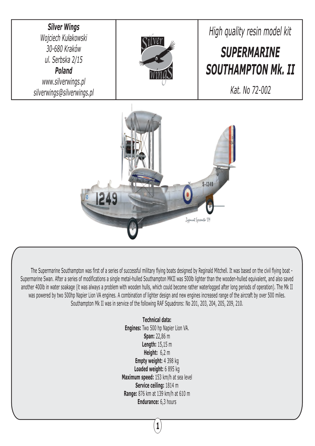 SUPERMARINE SOUTHAMPTON Mk. II