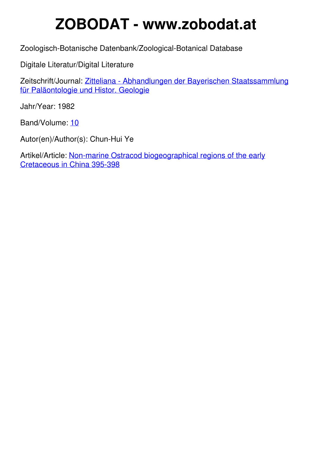 Non-Marine Ostracod Biogeographical Regions of the Early Cretaceous In