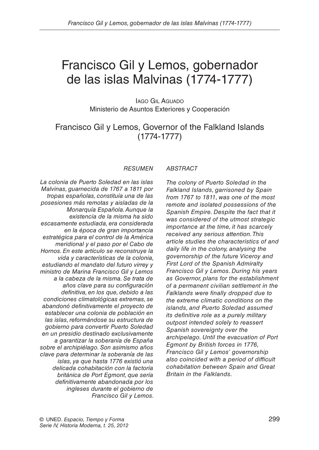 Francisco Gil Y Lemos, Gobernador De Las Islas Malvinas (1774-1777)