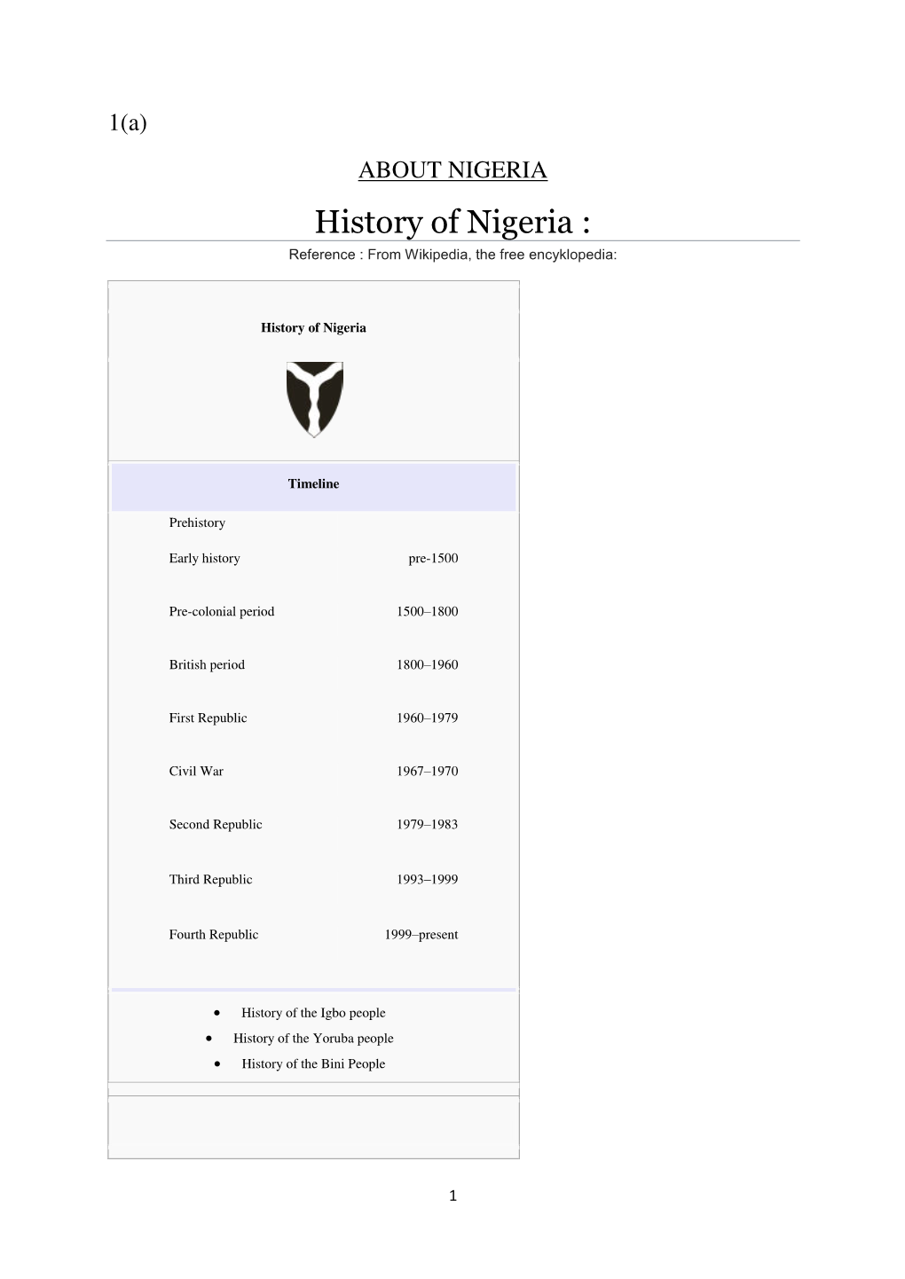 History of Nigeria : Reference : from Wikipedia, the Free Encyklopedia