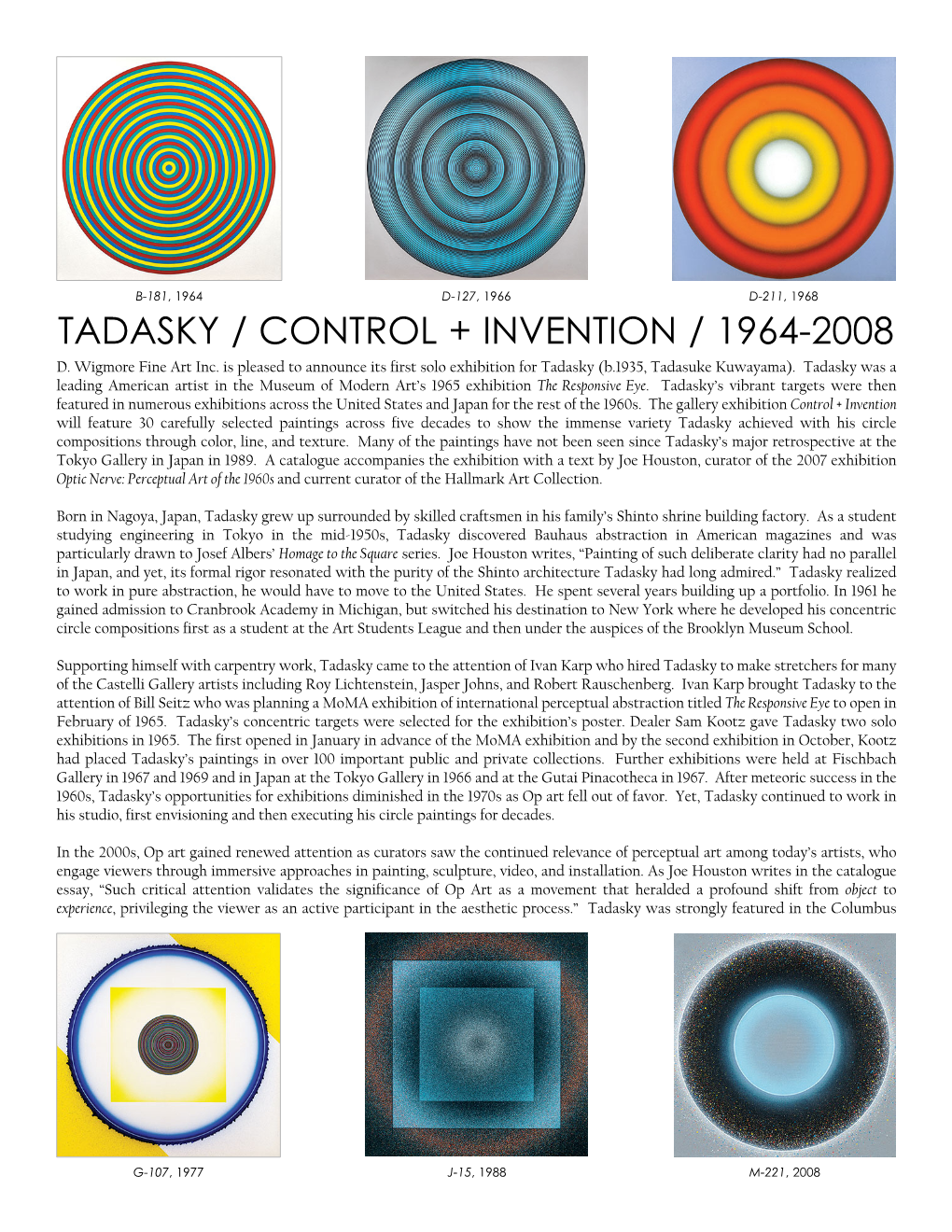 Tadasky / Control + Invention / 1964-2008 D