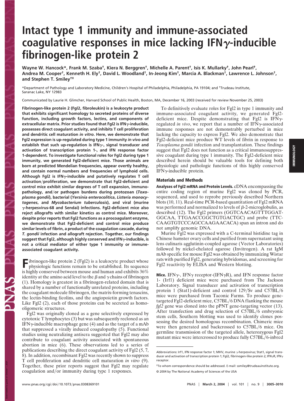Inducible Fibrinogen-Like Protein 2