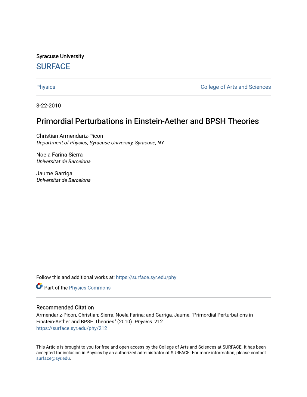 Primordial Perturbations in Einstein-Aether and BPSH Theories