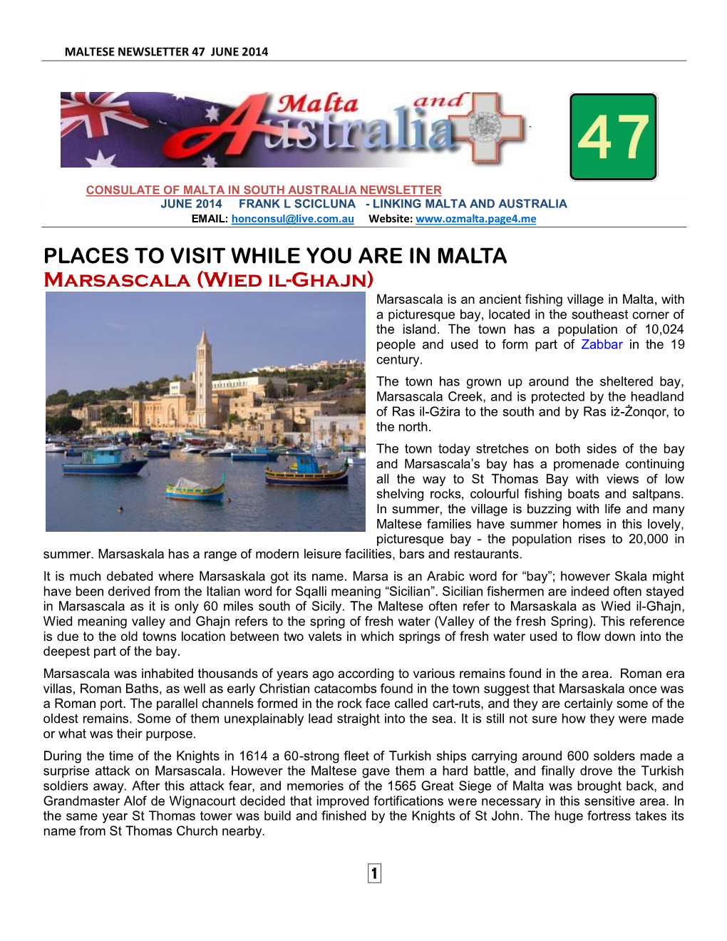 PLACES to VISIT WHILE YOU ARE in MALTA Marsascala (Wied Il-Ghajn)