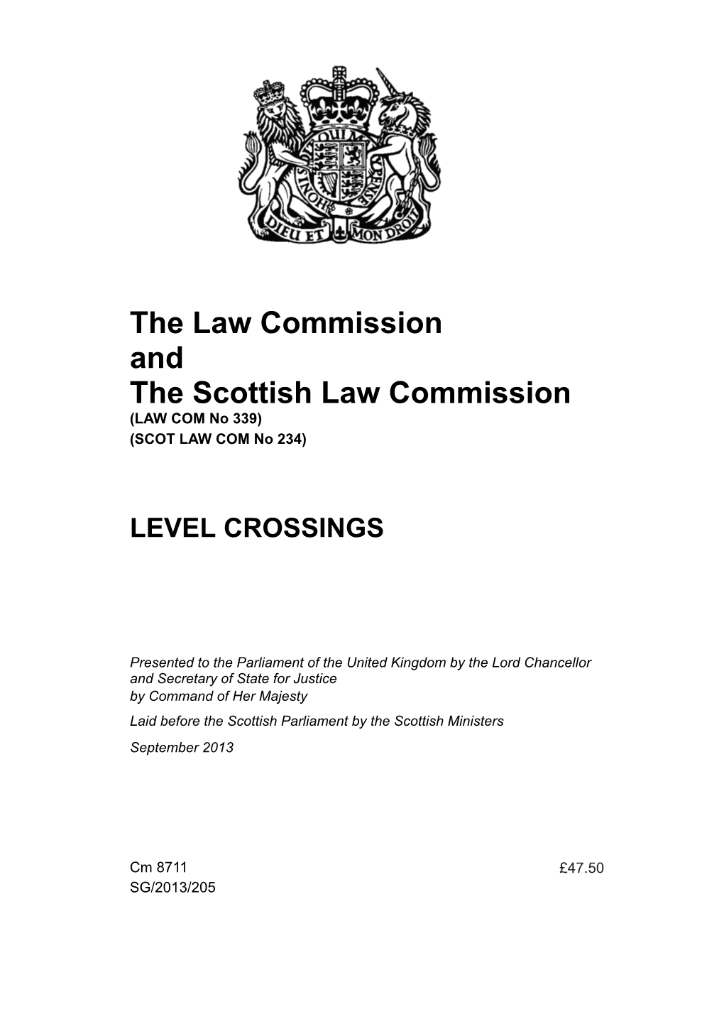 Report on Level Crossings