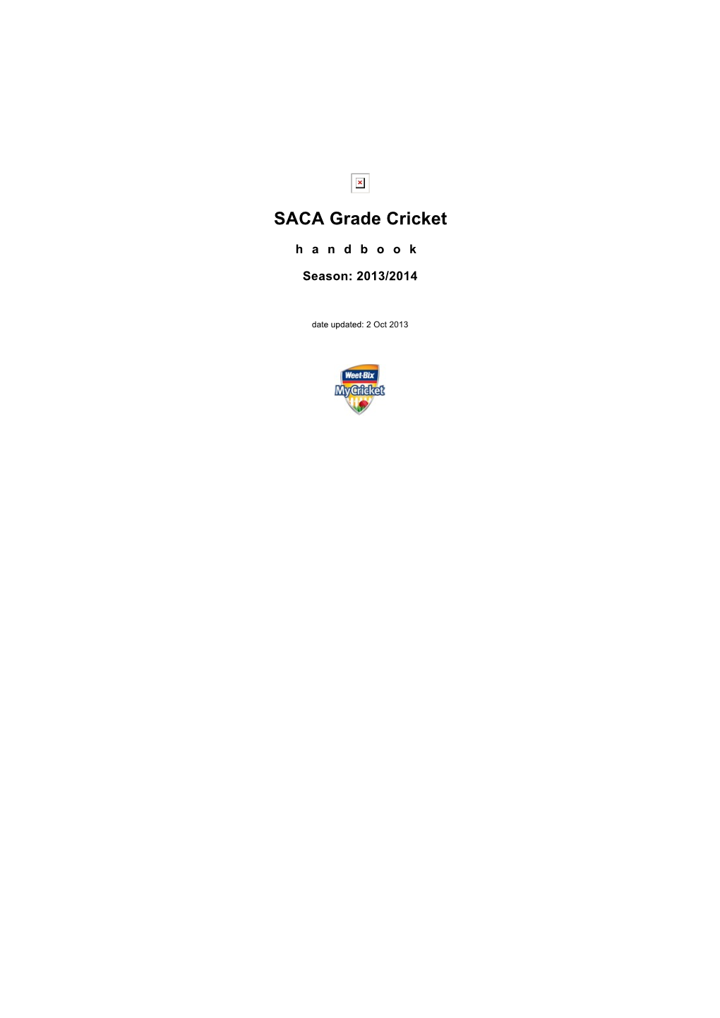 SACA Grade Cricket