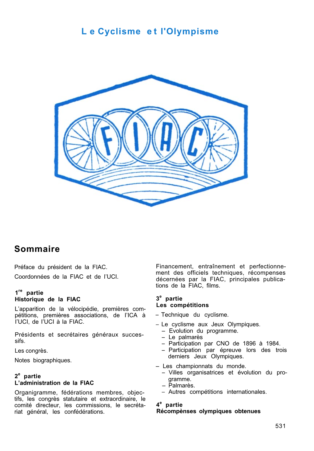 Le Cyclisme Et Lolympisme