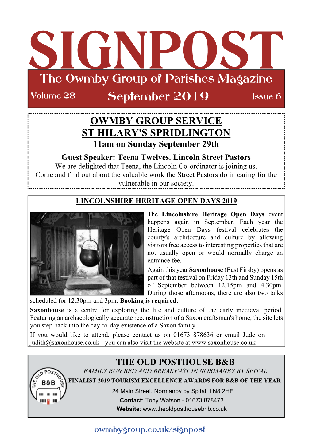 The Owmby Group of Parishes Magazine September 2019