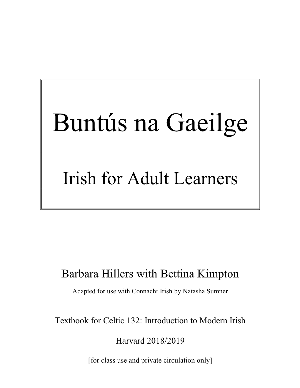 Buntús Na Gaeilge