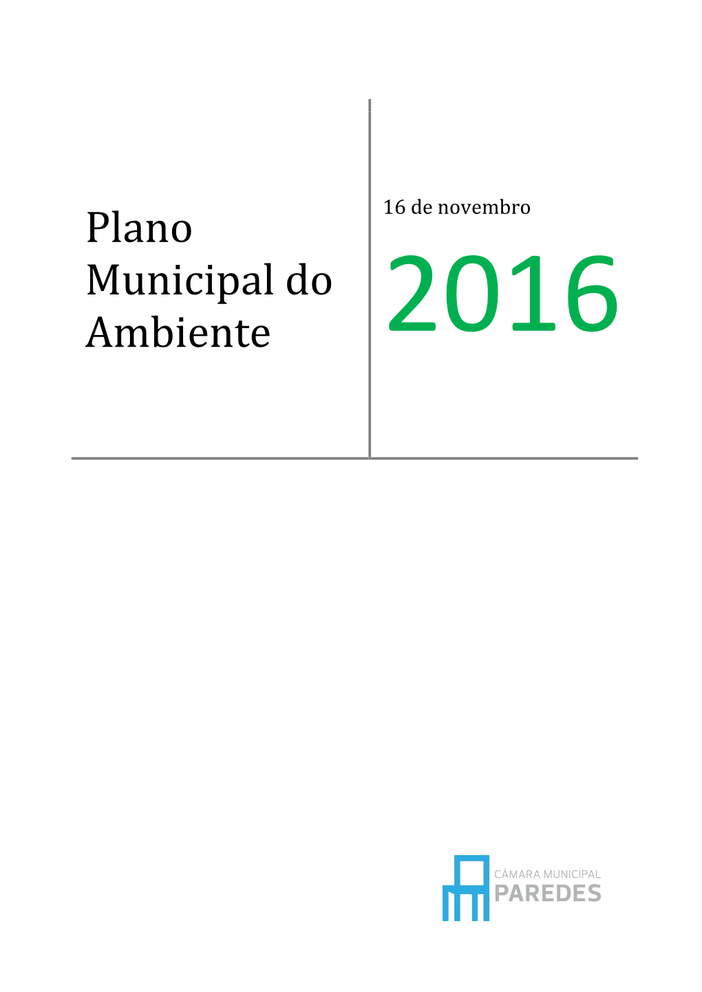 Plano Municipal Do Ambiente