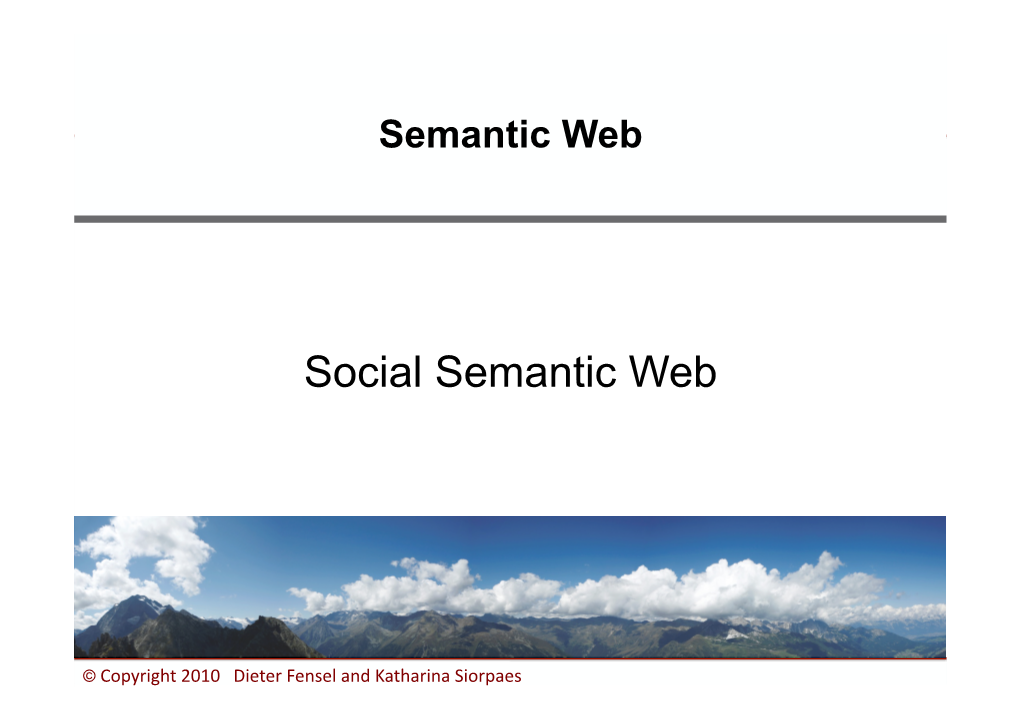 Social Semantic Web