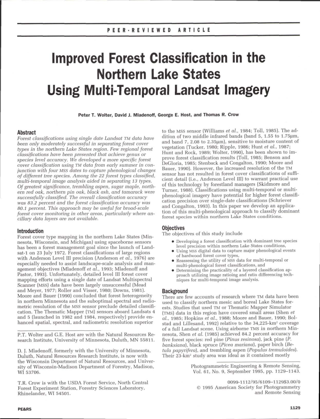 Improved Forest Classification in the Northern Lake States Using Multi