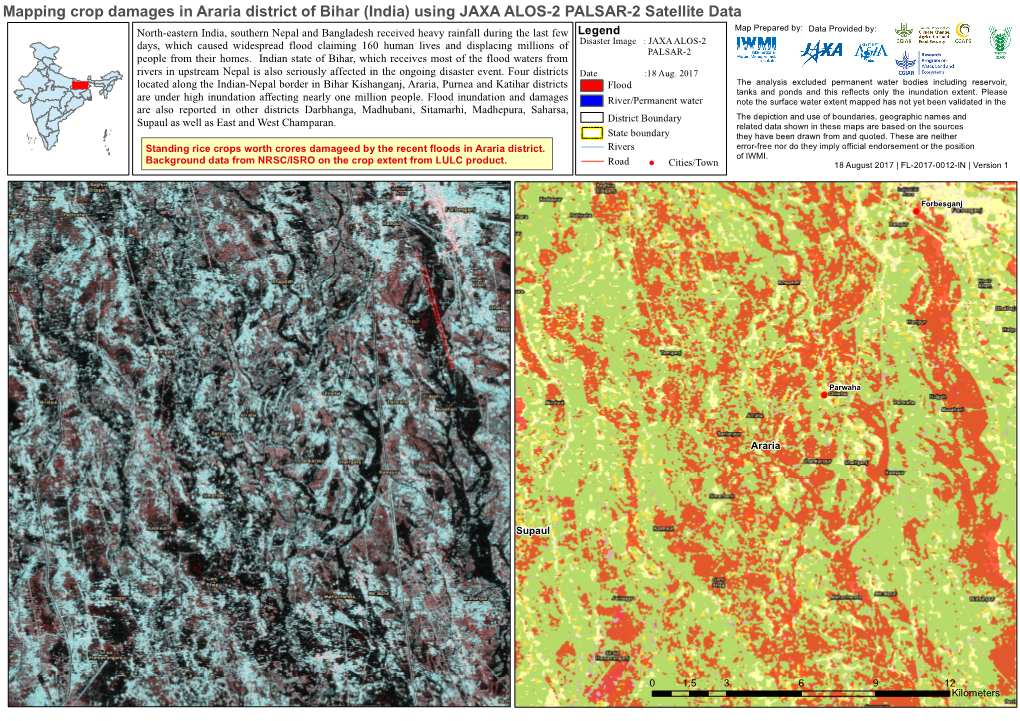 Mapping Crop Damages in Araria District of Bihar