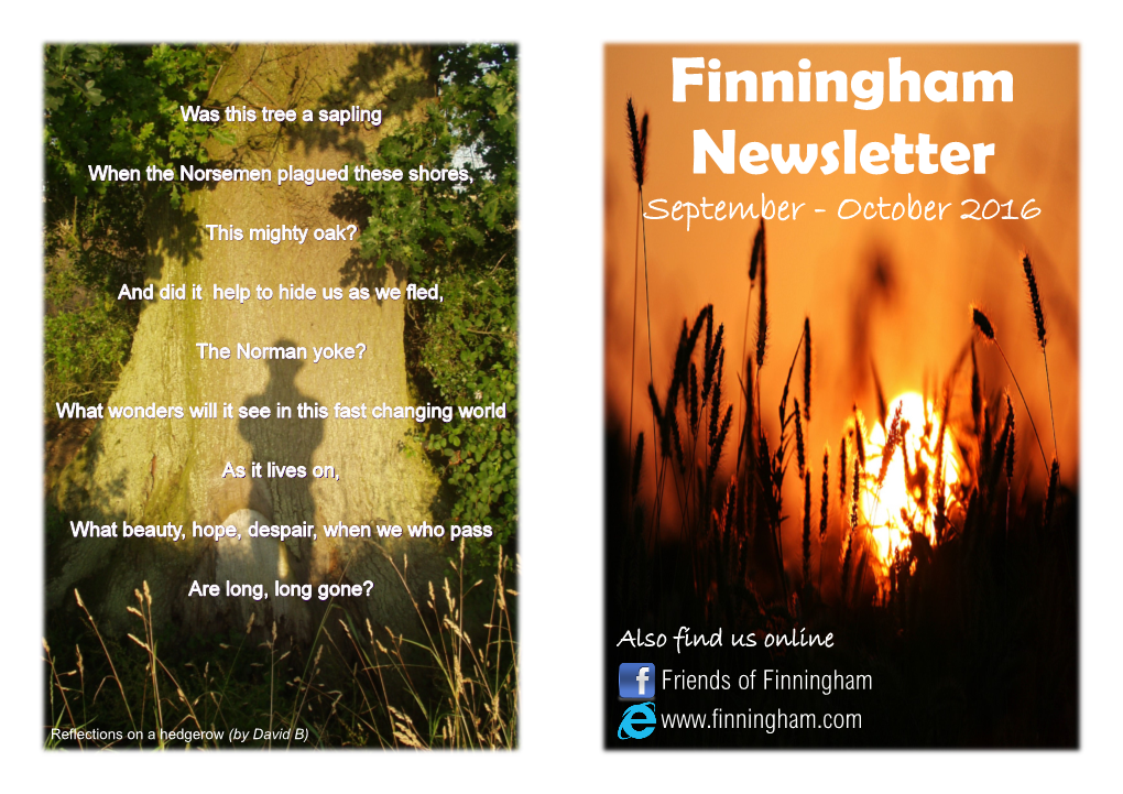 Finningham Newsletter September - October 2016