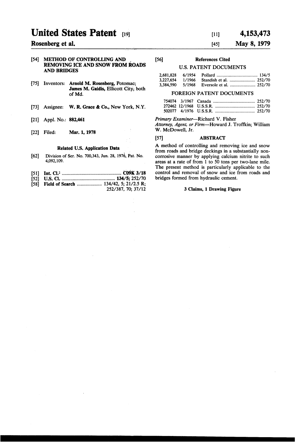 United States Patent (19) 11 4,153,473 Rosenberg Et Al