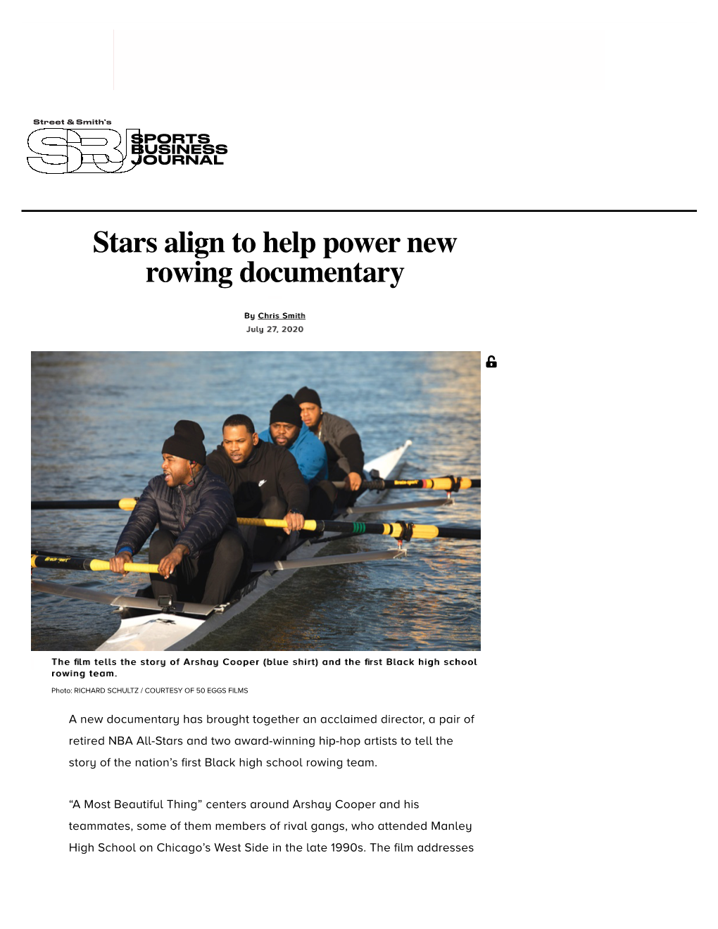 Stars Align to Help Power New Rowing Documentary