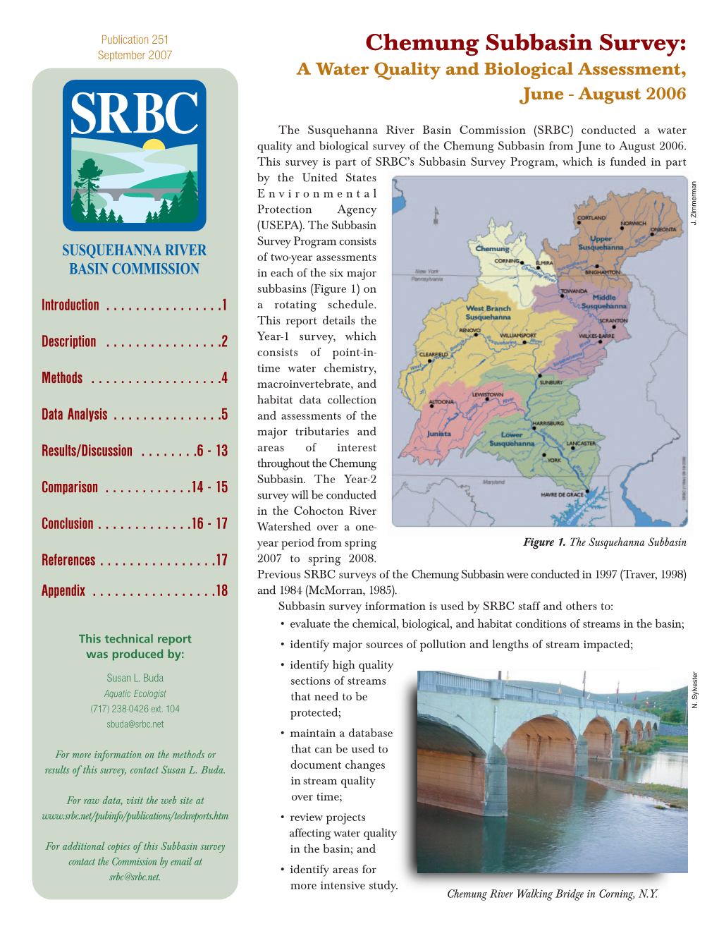 Chemung Subbasin Survey: a Water Quality and Biological Assessment, June - August 2006