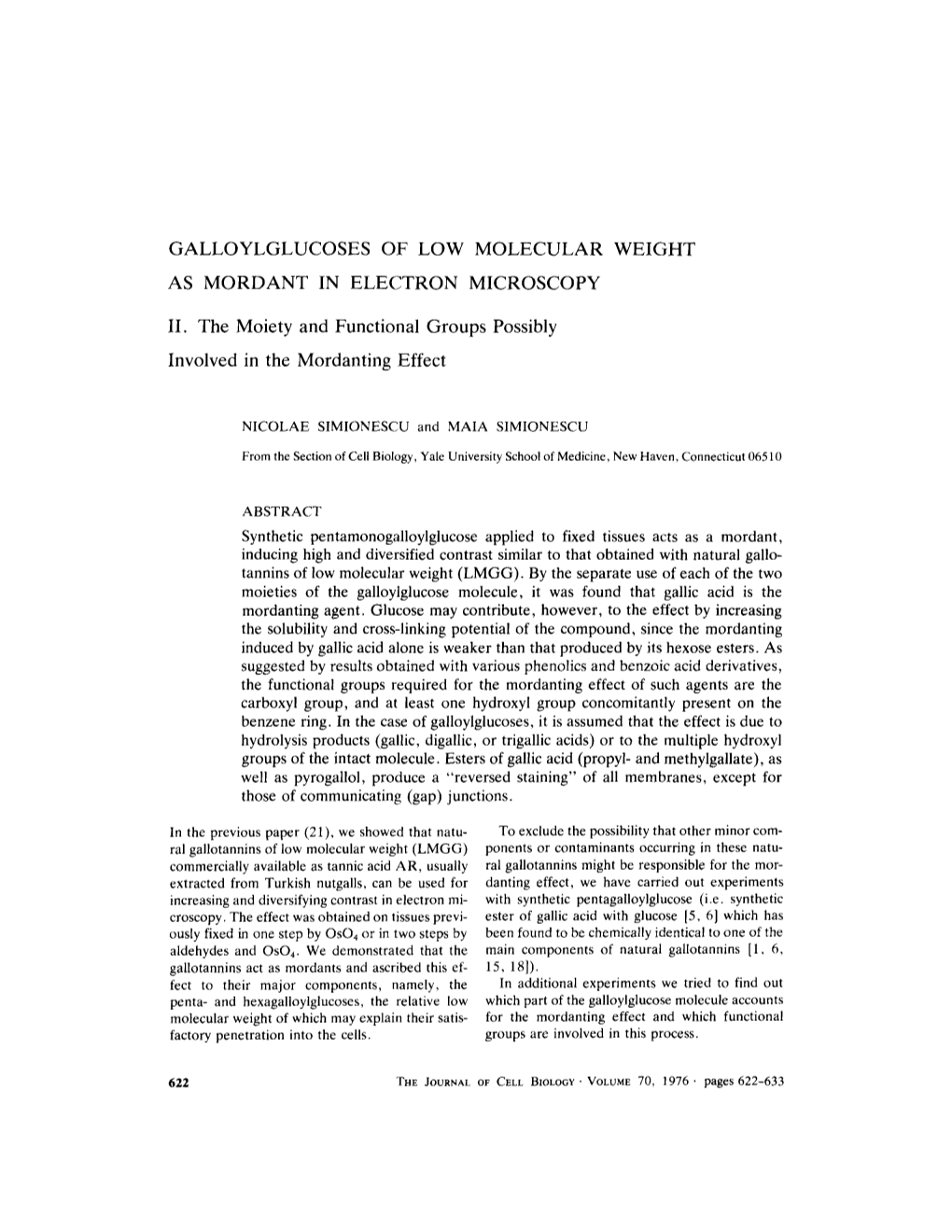 II. the Moiety and Functional Groups Possibly Involved in the Mordanting Effect