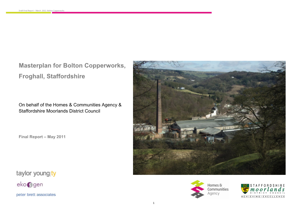 Masterplan for Bolton Copperworks Froghall