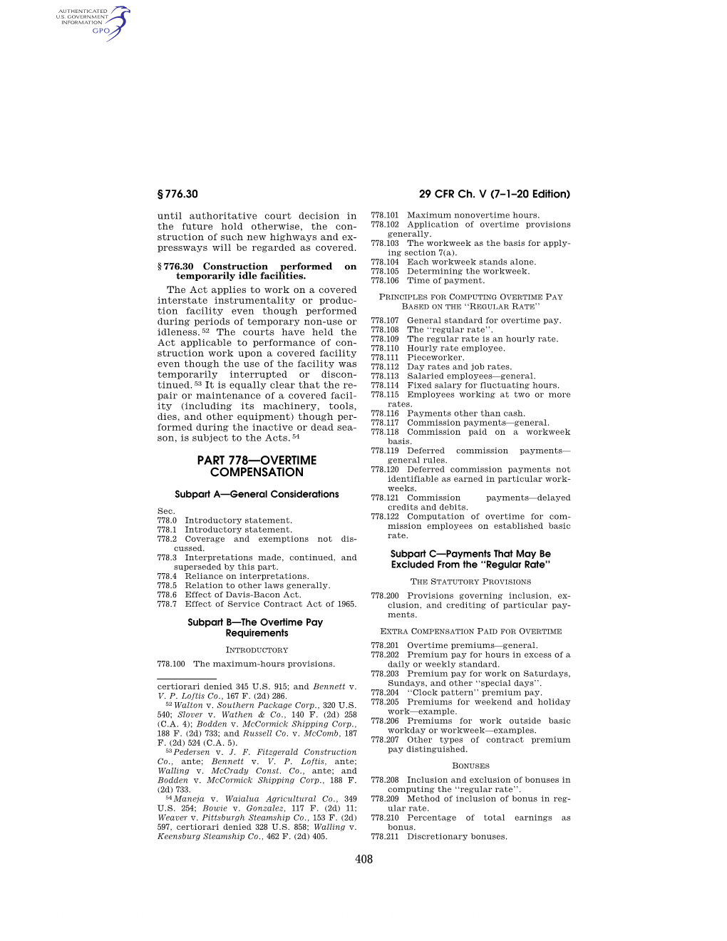 29 CFR Ch. V (7–1–20 Edition) § 778.104