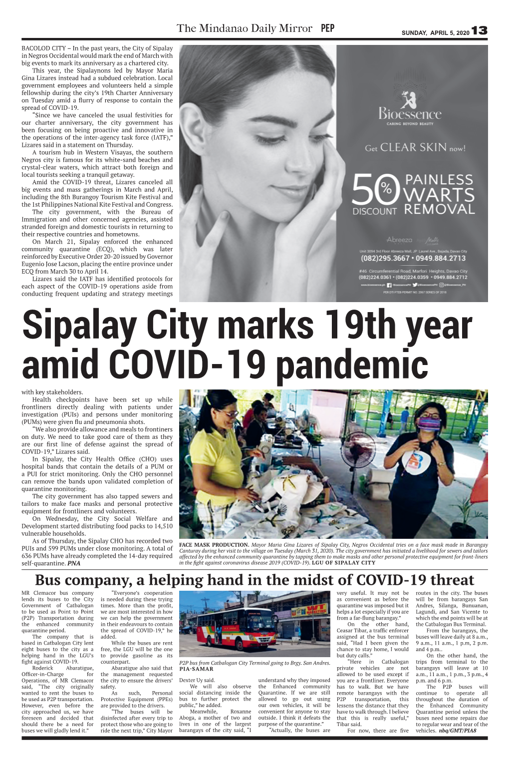 Sipalay City Marks 19Th Year Amid COVID-19 Pandemic with Key Stakeholders