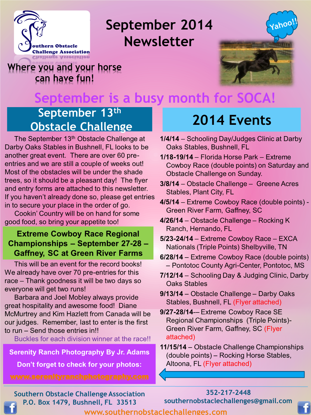 September 2014 Newsletter