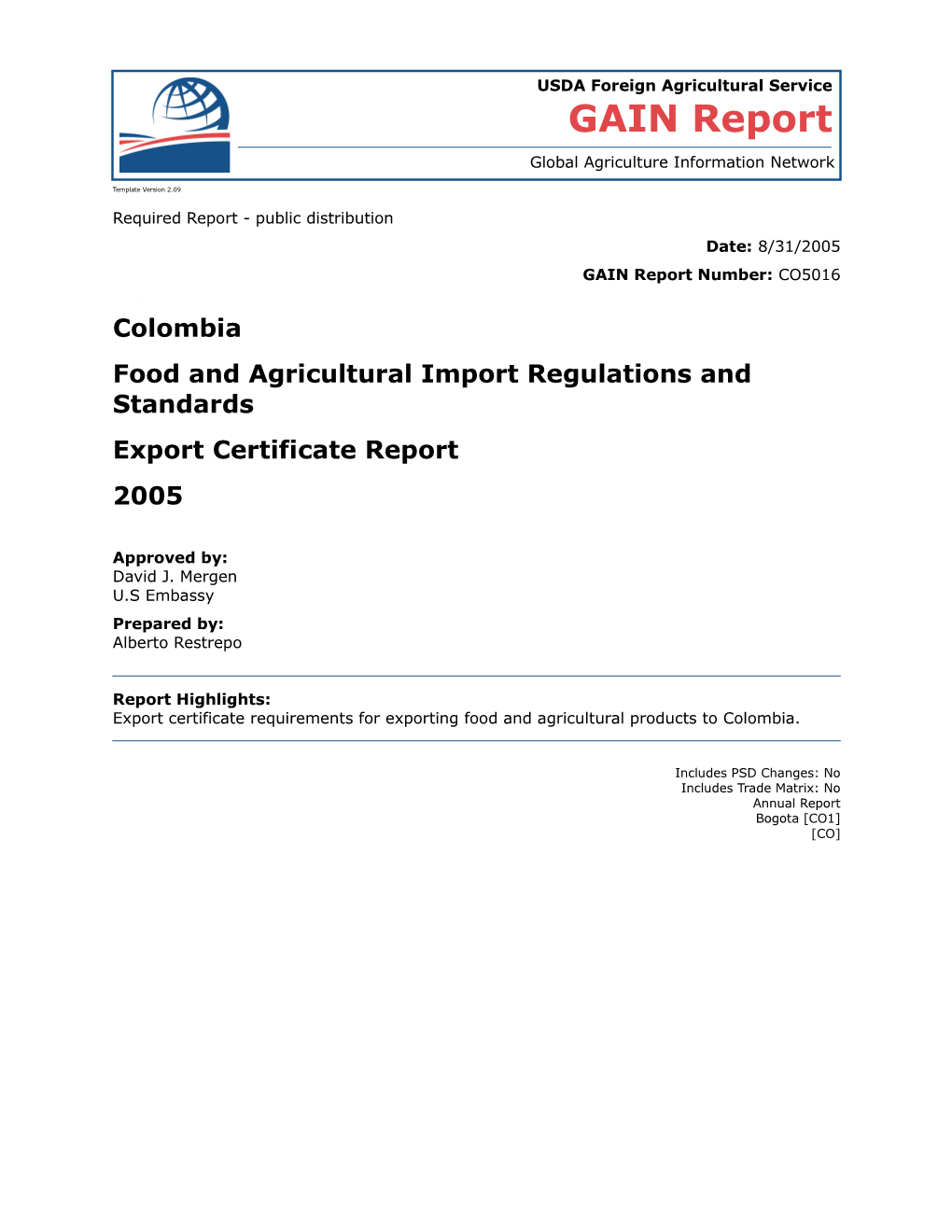 Food and Agricultural Import Regulations and Standards s6