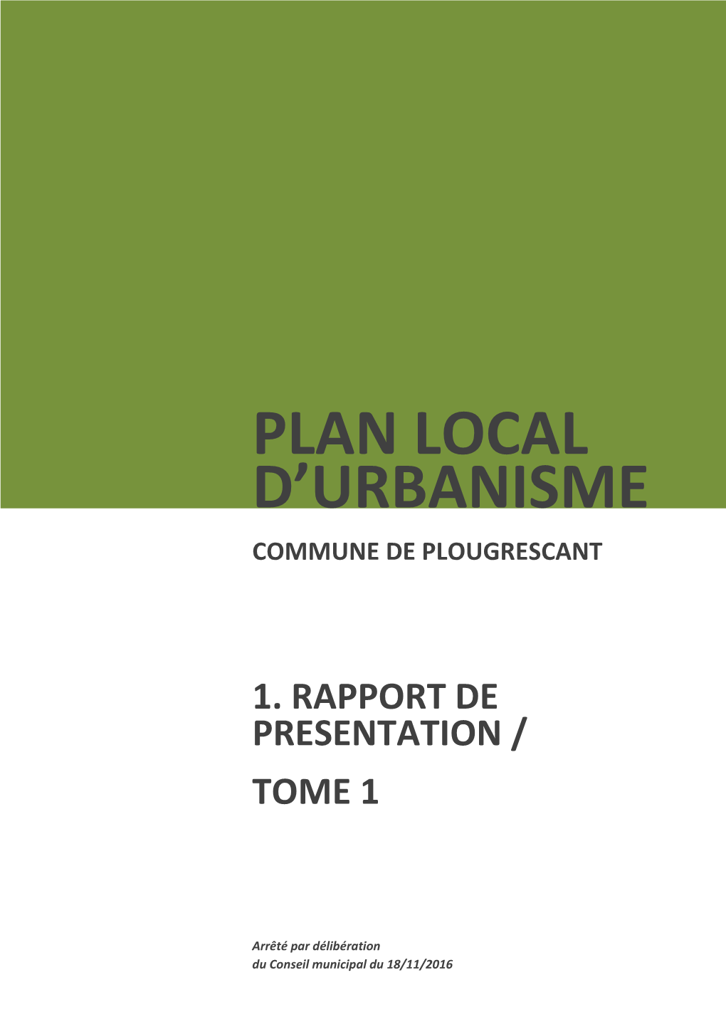 Plan Local D'urbanisme