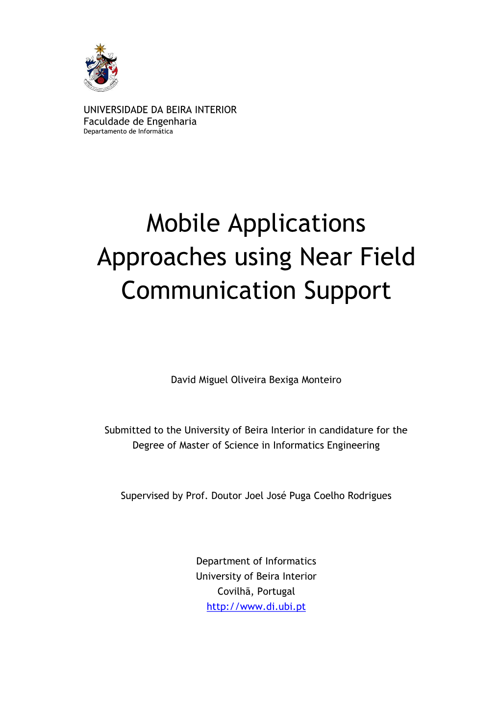 Mobile Applications Approaches Using Near Field Communication Support