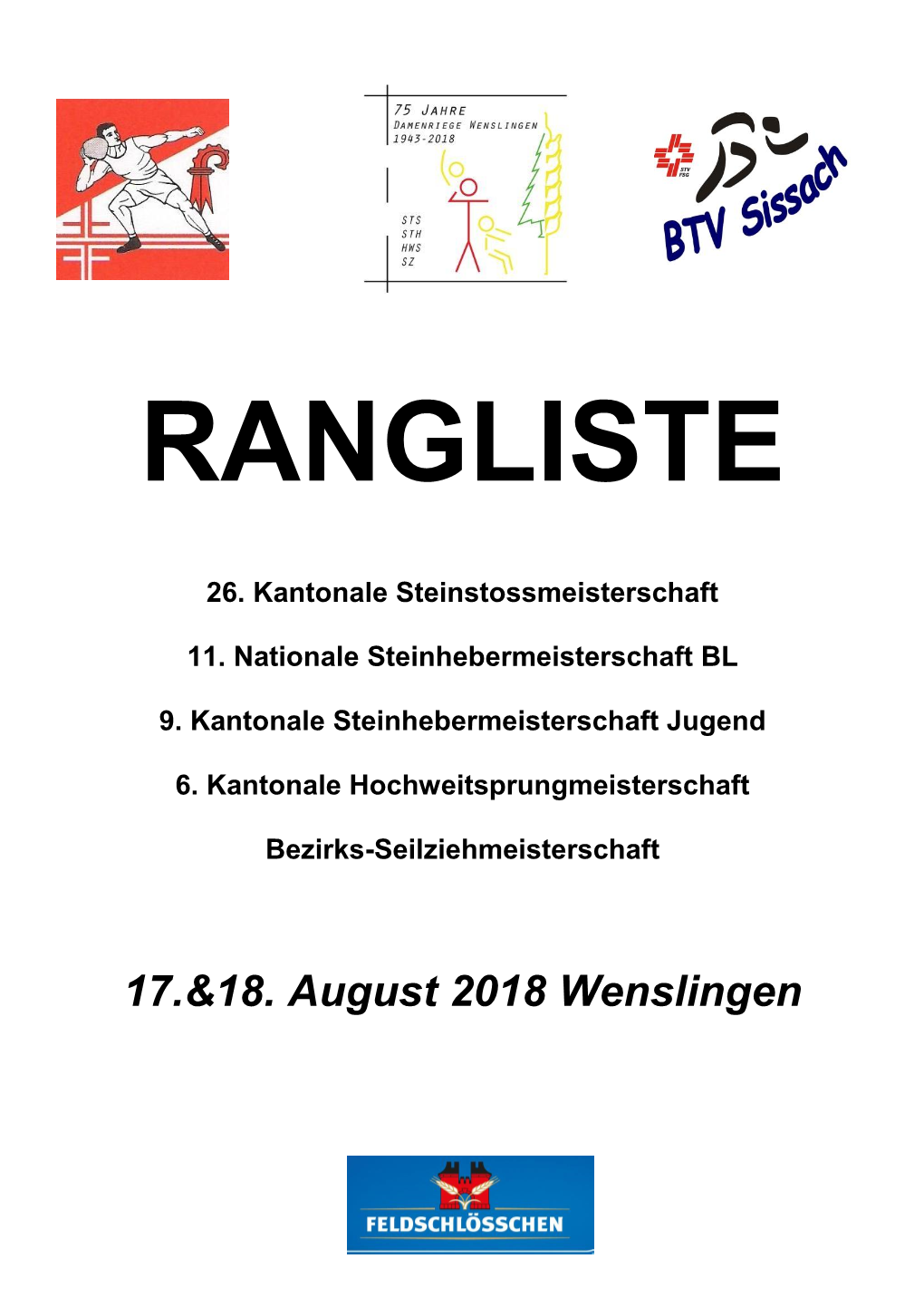 17.&18. August 2018 Wenslingen