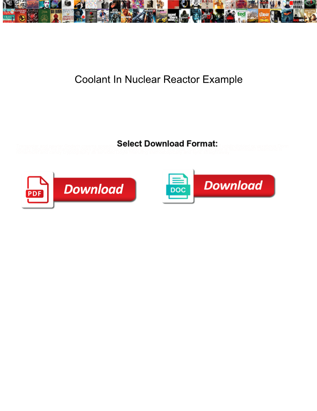 Coolant in Nuclear Reactor Example